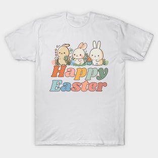 Happy Easter - Cute Bunnies Drawing - Hoppy Easter T-Shirt